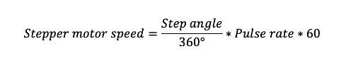 Stepper Motor Speed Calculation